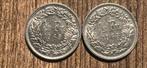 Zwitserse 1/2 frank munten - 1968 & 1969, Postzegels en Munten, Munten | Europa | Euromunten, Zilver, Overige landen, Losse munt