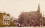 Moerkapelle fotokaart 1931 chr. school en NH kerk, Ophalen of Verzenden, 1920 tot 1940, Gelopen, Zuid-Holland