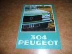 brochure Peugeot 304 Sedan en Break  1978, Verzenden, Nieuw, Overige merken