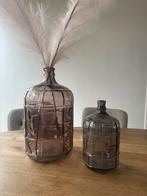 2 vazen van glas, Huis en Inrichting, Woonaccessoires | Stolpen, Ophalen of Verzenden, Gebruikt