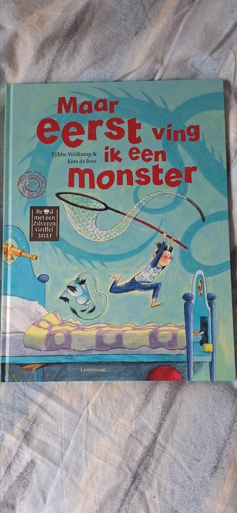 Tjibbe Veldkamp - Maar eerst ving ik een monster, Boeken, Prentenboeken en Plaatjesalbums, Zo goed als nieuw, Ophalen