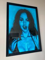Megan Fox Schilderij - Blauwtinten, Ingelijst Kunstwerk, Ophalen of Verzenden