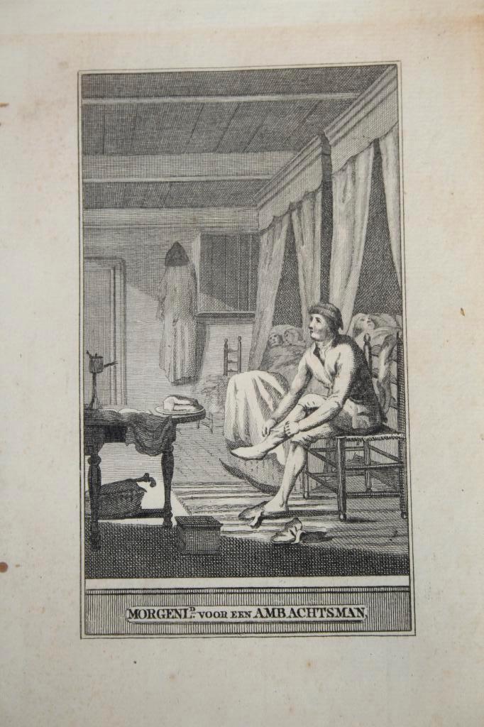 Gravure / ets Morgenlied voor een ambachtsman, Antiek en Kunst, Kunst | Etsen en Gravures, Ophalen of Verzenden
