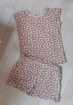 Leuke shortama pyjama panterprint van Quapi maat 122-128, Nacht- of Onderkleding, Gebruikt, Meisje, Ophalen of Verzenden
