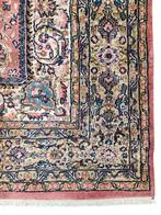 Handgeknoopt Perzisch wol Kirman tapijt vierkant 188x188cm, Persian Perzisch vintage oosters hype, Crème, 150 tot 200 cm, Vierkant