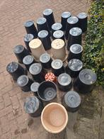 Diverse plastic bloempotten en emmers, Tuin en Terras, Bloempotten, Ophalen, Kunststof, Gebruikt, Rond