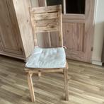 4 massief houten eetkamer stoelen, Ophalen, Natuurlijke, Overige kleuren, Zo goed als nieuw