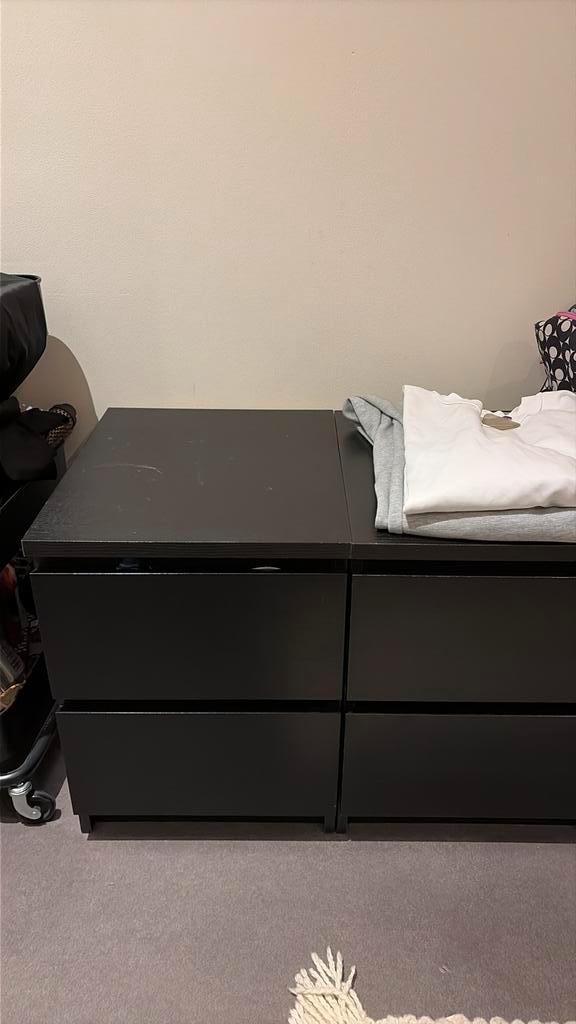 6x ikea malm nachtkastje zwart, Huis en Inrichting, Kasten | Ladekasten, Zo goed als nieuw, Minder dan 100 cm, 25 tot 50 cm, Ophalen