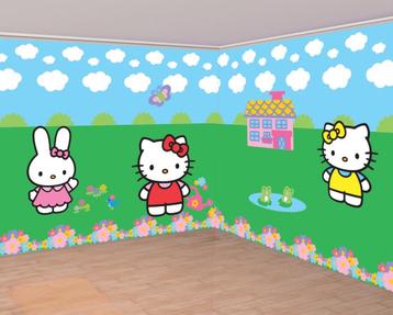 Muurdecoratie Hello Kitty - 1.2 meter x 3.65 meter beschikbaar voor biedingen