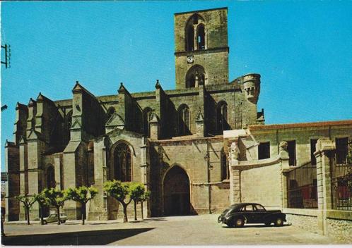 Frankrijk, Lodeve met auto's Peugeot 203, Citroen AMI Break, Verzamelen, Ansichtkaarten | Buitenland, Gelopen, Frankrijk, 1960 tot 1980