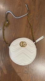 Gucci witte ronde tas met gouden bronzen hardware, Ophalen of Verzenden, Zo goed als nieuw, Wit