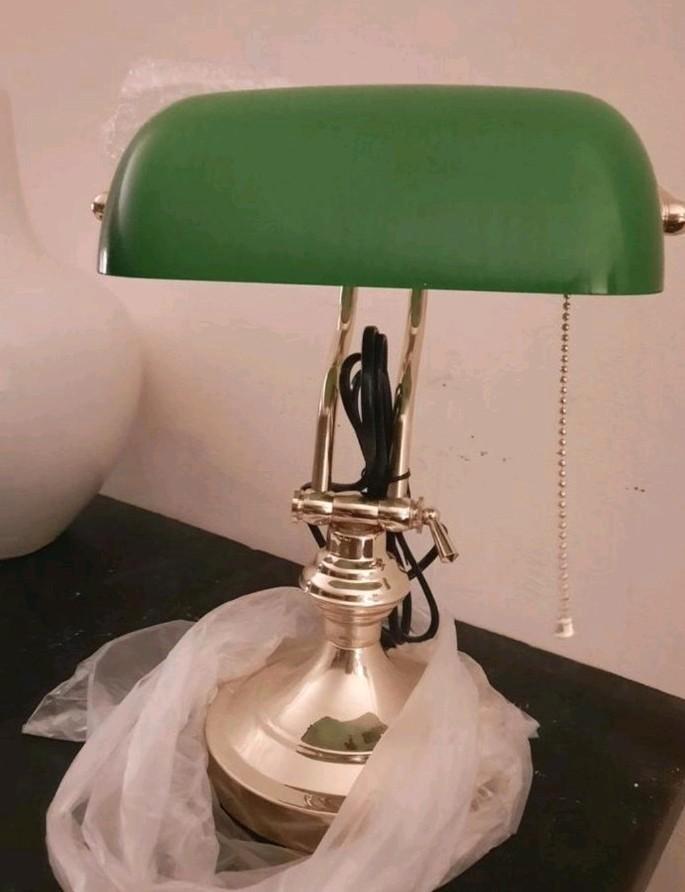 Klassieke Engelse Bankierslamp Notarislamp Messing Nieuw, Huis en Inrichting, Lampen | Tafellampen, Nieuw, Minder dan 50 cm, Ophalen of Verzenden