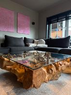 Boomstam salontafel, 100 tot 150 cm, Teakhout, Nieuw, Minder dan 50 cm