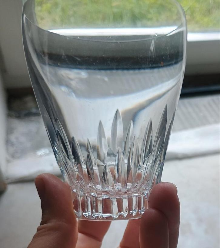 Zware kristallen glazen – tijdloos en klassiek (2 stuks), Antiek en Kunst, Antiek | Glas en Kristal, Ophalen