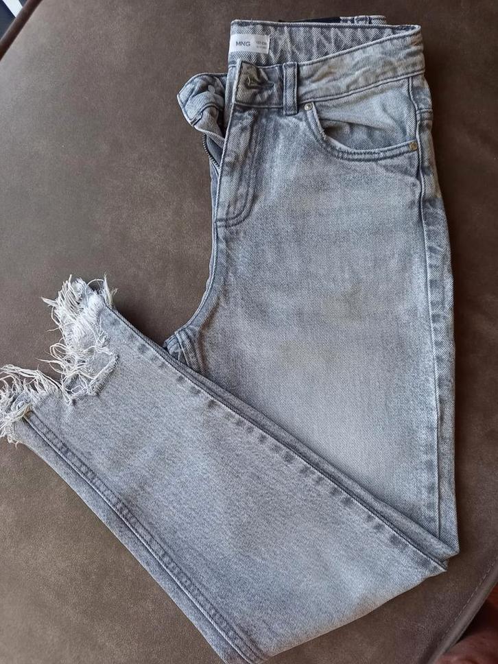 Mooie grijze spijkerbroek  / jeans,  Maat 152, Kinderen en Baby's, Kinderkleding | Maat 152, Gebruikt, Ophalen of Verzenden