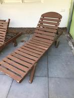 Ligstoel teak hout, Ophalen of Verzenden, Gebruikt, Teakhout, Verstelbaar