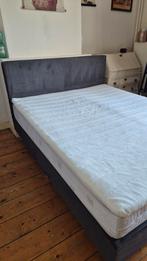 Prachtige boxspring grijs, Ophalen, Gebruikt, Tweepersoons, 200 cm