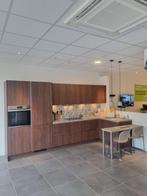 Decor Notenhout hoekkeuken Nobilia, Ophalen, Gebruikt, 25 tot 50 cm, 200 cm of meer