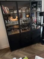 Buffetkast goossens zwart industrieel, Ophalen, Gebruikt, Metaal, 150 tot 200 cm