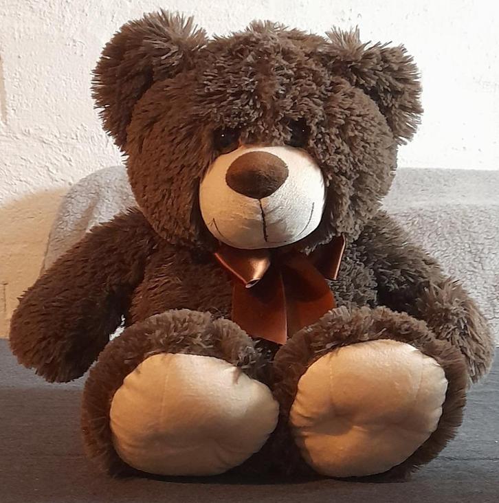 Bruine plüsche Sunkid beer 50 cm, Kinderen en Baby's, Speelgoed | Knuffels en Pluche, Zo goed als nieuw, Beer, Ophalen of Verzenden