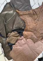 Reststukken A-kwaliteit lamsleer, Hobby en Vrije tijd, Stoffen en Lappen, Ophalen, Overige kleuren, Leer of Kunstleer, Nieuw