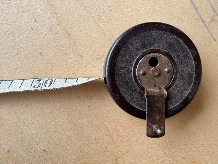 Vintage Rolmaat - 10 Meter, Doe-het-zelf en Verbouw, Meetapparatuur, Gebruikt, Afstand, Ophalen of Verzenden