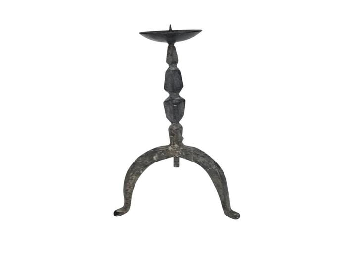 (smeed) ijzeren kandelaar -, Huis en Inrichting, Woonaccessoires | Kandelaars en Kaarsen, Gebruikt, Kandelaar, 25 tot 50 cm, Metaal