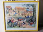 Kinderschilderij met boerderij dieren., Ophalen