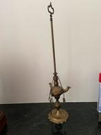 Oude koperen olielamp “snotneus”, Antiek en Kunst, Antiek | Koper en Brons, Ophalen of Verzenden