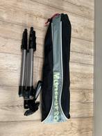 Manfrotto MK393S-H statief met tas, Audio, Tv en Foto, Fotografie | Statieven en Balhoofden, Zo goed als nieuw, 150 tot 175 cm