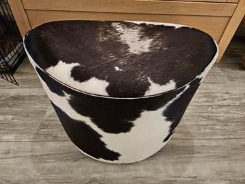 Ikea poef Delikat Stokholm white/black sthlm. Pouffe leather beschikbaar voor biedingen