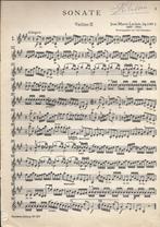 W68 bladmuziek sonate violino ll-, Ophalen of Verzenden, Zo goed als nieuw, Klassiek