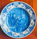 Delfts blauw bord, beroepen Tandarts, gesigneerd Van Duijn, Antiek en Kunst, Ophalen of Verzenden