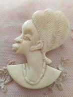 Antieke broche Afrikaans hoofdje, Sieraden, Tassen en Uiterlijk, Broches, Verzenden, Zo goed als nieuw, Overige materialen