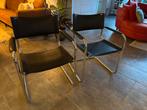 Twee zwarte buisframe stoelen in uitstekende staat, Ophalen, Gebruikt, Twee, Zwart