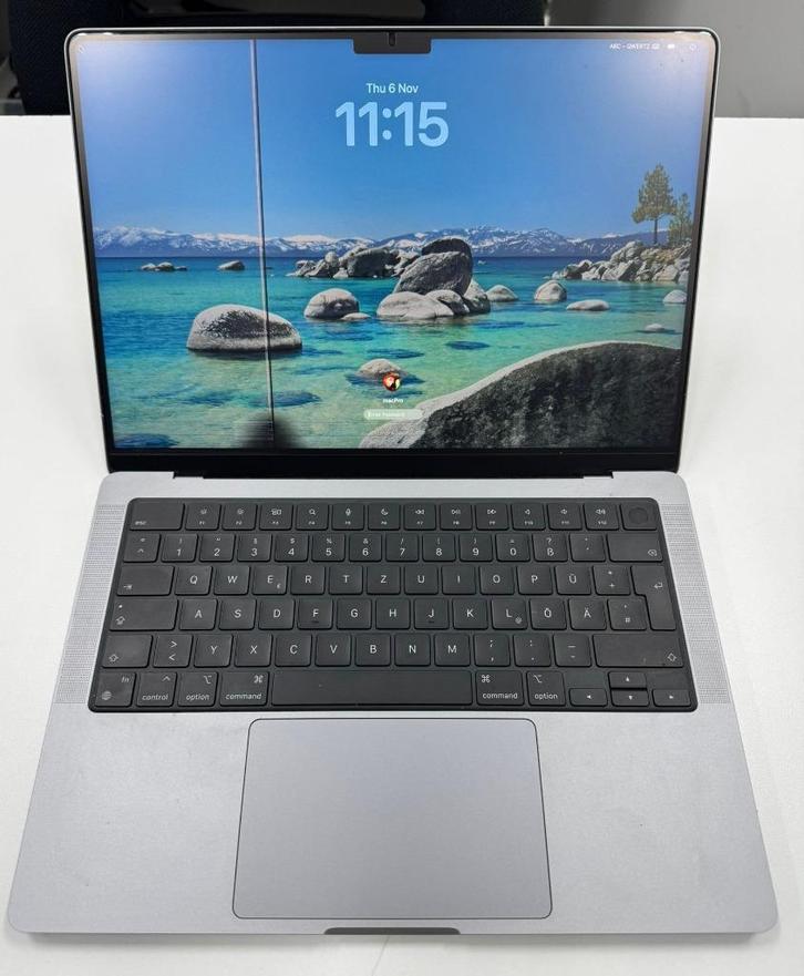 MacBookPro 14(2021)–A2442–M1Pro/16GB/512GB–Duits toetsen, Computers en Software, Apple Macbooks, MacBook Pro, 13 inch, 2 tot 3 Ghz