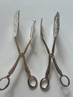 Twee vintage  verzilverde koekjestang, Antiek en Kunst, Ophalen of Verzenden