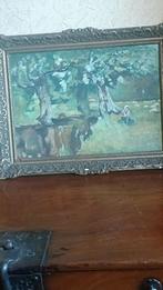 Boslandschap op Hardboard, Ophalen of Verzenden