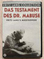 DVD * Fritz Lang * Das Testament Des Dr. Mabuse * Nederlands, Vanaf 12 jaar, Verzenden, Zo goed als nieuw