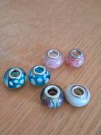 Set van 6 glasbedels. Verschillende kleuren., 4 bedels of meer, Ophalen of Verzenden, Gebruikt, Glas of Kristal