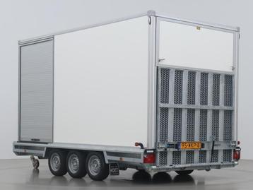 Hulco Terrax machinetransporter met gesloten opbouw!! beschikbaar voor biedingen