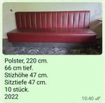 10 banken 220 breed, kunstleder rood, Huis en Inrichting, Banken | Bankstellen, Ophalen, Gebruikt