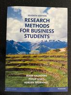 9781292016627 Research Methods For Business Students, Boeken, Ophalen of Verzenden, Beta, Zo goed als nieuw, HBO