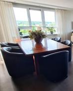 Luxe massief Kersenhouten vergadertafel / eettafel + 8 lere, Huis en Inrichting, Complete eetkamers, Ophalen of Verzenden