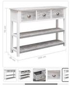 vidaXL Dressoir 108x30x76 cm massief paulowniahout, Ophalen, Zo goed als nieuw, 25 tot 50 cm, Rechthoekig