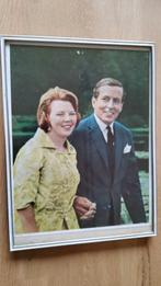 Groot antiek zilver kleur fotolijstje met witte randen., Ophalen of Verzenden