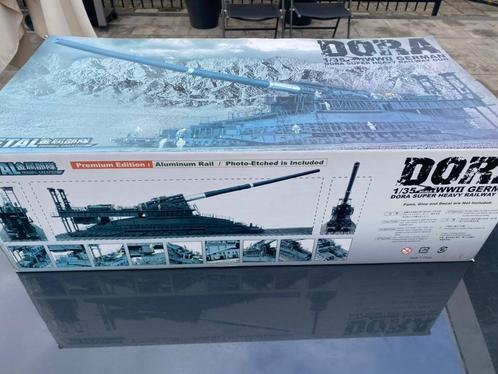 1/35 German Dora super Heavy Railway Gun, Hobby en Vrije tijd, Modelbouw | Auto's en Voertuigen, Zo goed als nieuw, Overige typen