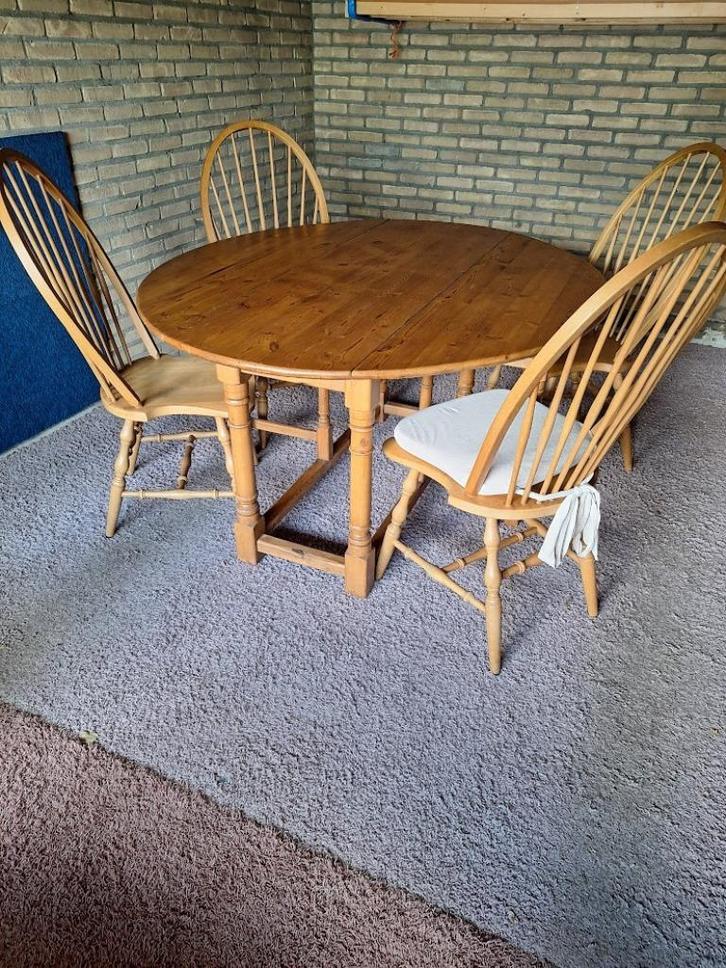 eethoek met 4 stoelen., Huis en Inrichting, Complete eetkamers, Zo goed als nieuw, 4 tot 6 stoelen, Ophalen