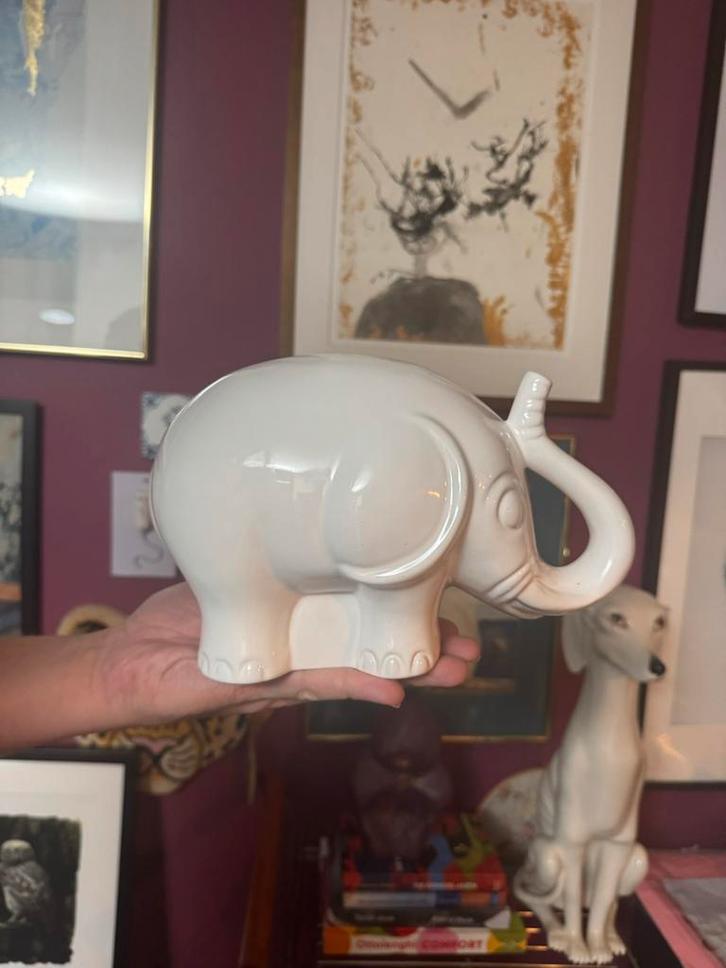 Vintage Keramieken Olifant Spaarpot - Prachtige Staat!, Huis en Inrichting, Woonaccessoires | Overige, Zo goed als nieuw, Ophalen of Verzenden