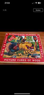 Houten blokken doos, Antiek en Kunst, Ophalen of Verzenden